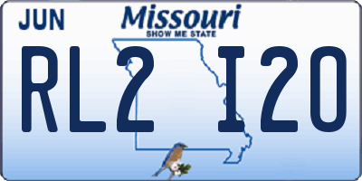 MO license plate RL2I2O
