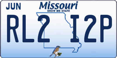 MO license plate RL2I2P