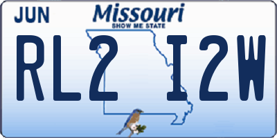 MO license plate RL2I2W