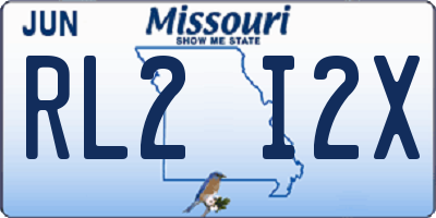 MO license plate RL2I2X
