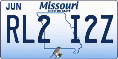 MO license plate RL2I2Z