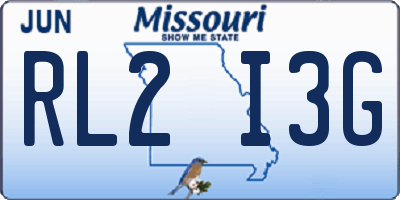 MO license plate RL2I3G