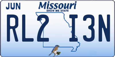 MO license plate RL2I3N