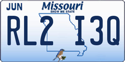 MO license plate RL2I3Q