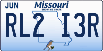 MO license plate RL2I3R