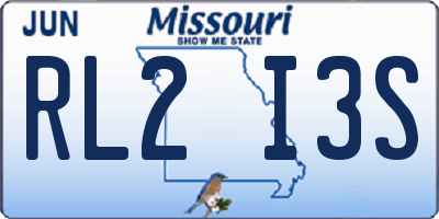 MO license plate RL2I3S