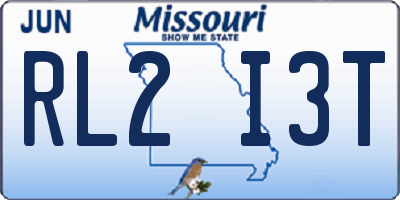 MO license plate RL2I3T