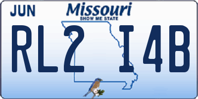 MO license plate RL2I4B