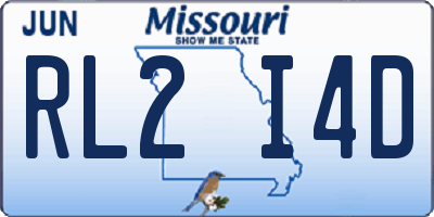 MO license plate RL2I4D
