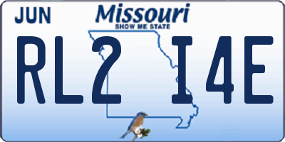 MO license plate RL2I4E