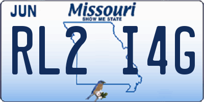 MO license plate RL2I4G