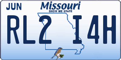 MO license plate RL2I4H