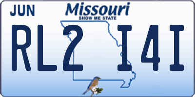 MO license plate RL2I4I