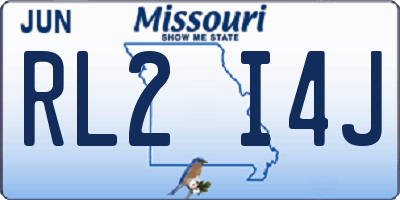 MO license plate RL2I4J