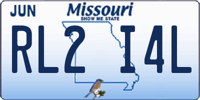 MO license plate RL2I4L