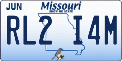 MO license plate RL2I4M