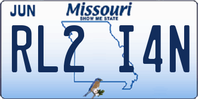 MO license plate RL2I4N