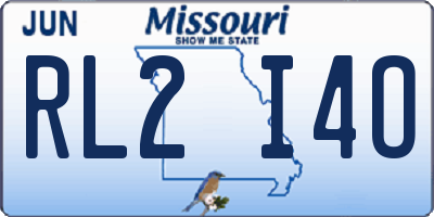 MO license plate RL2I4O