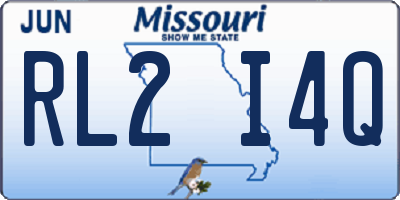 MO license plate RL2I4Q