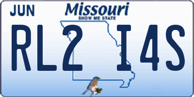 MO license plate RL2I4S