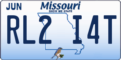 MO license plate RL2I4T