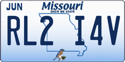 MO license plate RL2I4V