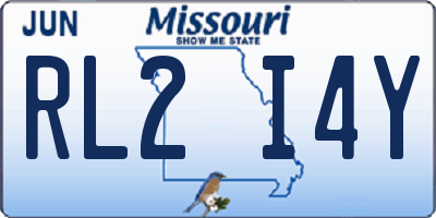 MO license plate RL2I4Y