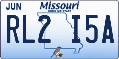 MO license plate RL2I5A