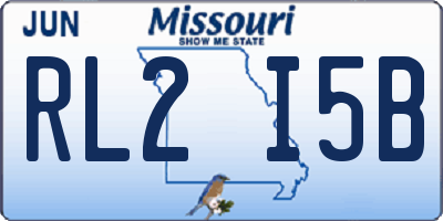 MO license plate RL2I5B