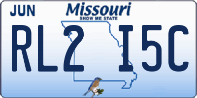 MO license plate RL2I5C