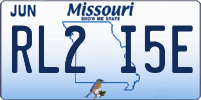 MO license plate RL2I5E