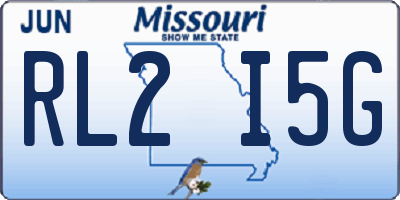 MO license plate RL2I5G