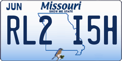 MO license plate RL2I5H