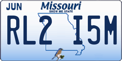 MO license plate RL2I5M