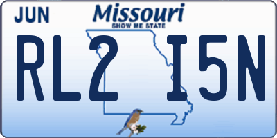 MO license plate RL2I5N