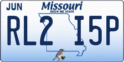 MO license plate RL2I5P