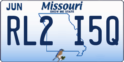 MO license plate RL2I5Q