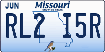 MO license plate RL2I5R