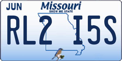 MO license plate RL2I5S