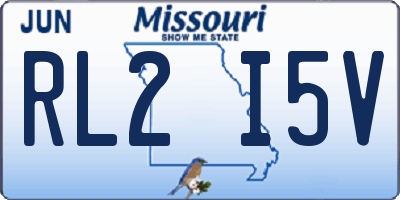 MO license plate RL2I5V