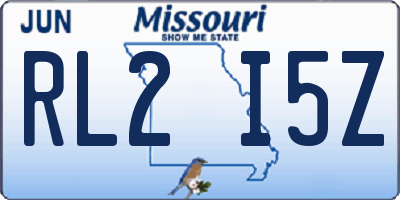 MO license plate RL2I5Z