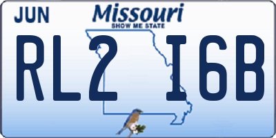 MO license plate RL2I6B