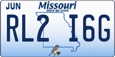 MO license plate RL2I6G