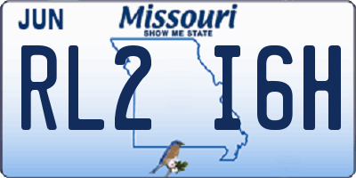 MO license plate RL2I6H