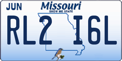 MO license plate RL2I6L