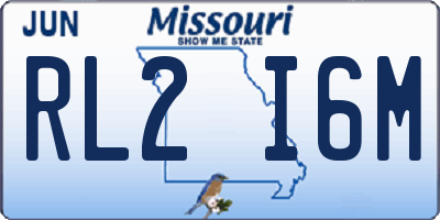 MO license plate RL2I6M