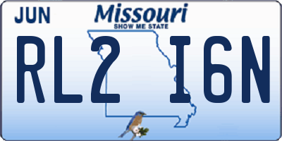 MO license plate RL2I6N