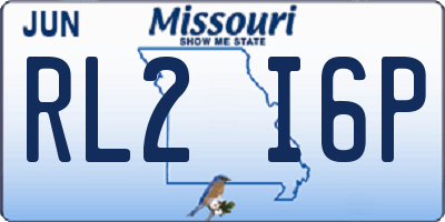 MO license plate RL2I6P