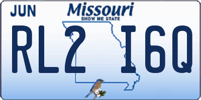 MO license plate RL2I6Q