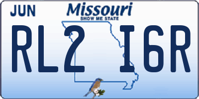 MO license plate RL2I6R